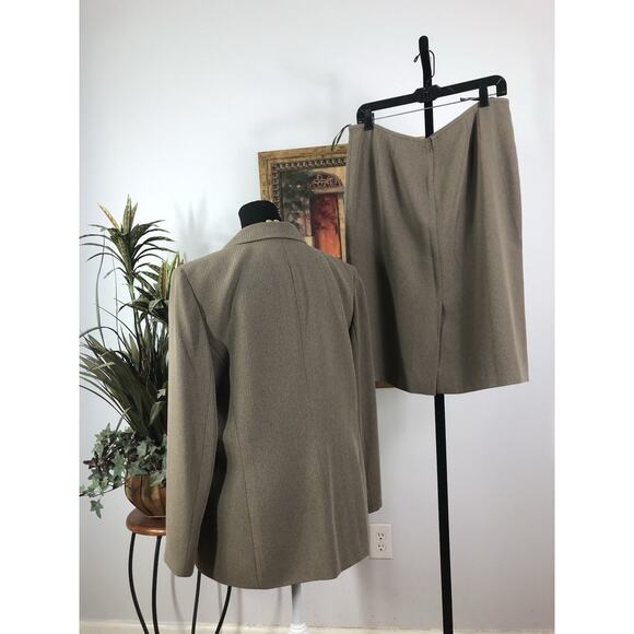Collections For Le Suit Women Jacket 2Pc Set Skirt Office Siren Preppy Size 16 - Picture 3 of 10